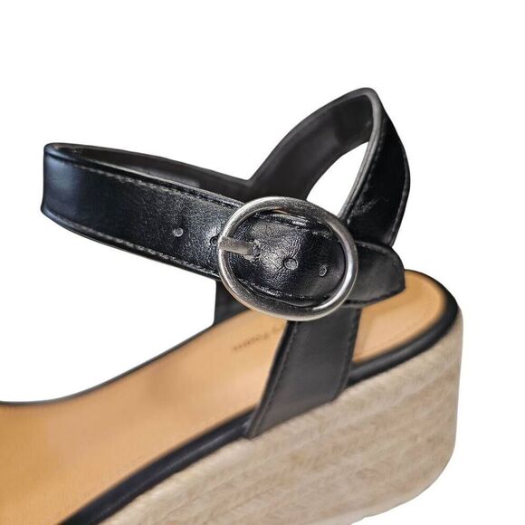 Time and Tru Women's Braided Mid-Heel Wedge Sandals Size 9.5 - Picture 5 of 12